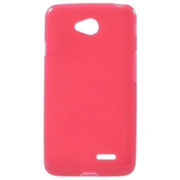 LG L65 D280 L65 Dual D285 Glossy TPU-Suojakuori Kuuma Pinkki