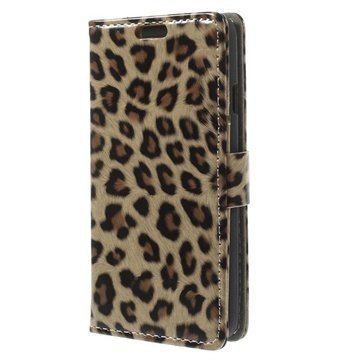 LG L65 D280 L65 Dual D285 Wallet Nahkakotelo Leopard