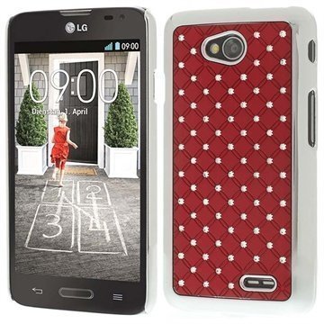 LG L70 D320 Bling Diamond Suojakotelo Punainen