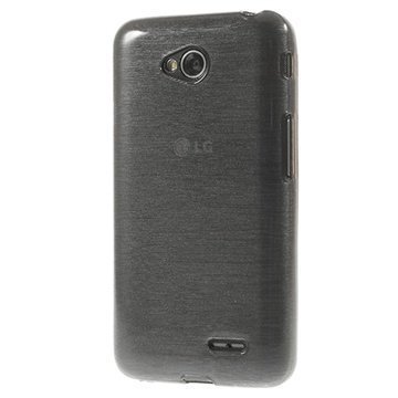 LG L70 D320 Harjattu TPU Kotelo Harmaa