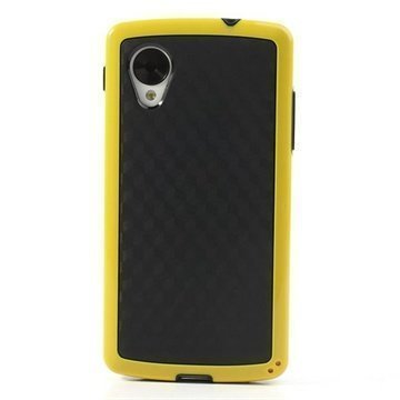 LG Nexus 5 Cube Design Hybrid Case Black / Yellow