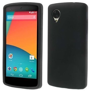 LG Nexus 5 Silikoni Kotelo Musta