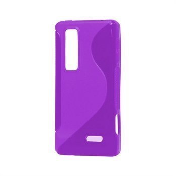 LG Optimus 3D Max P720 TPU-Kotelo S-Curve Violetti