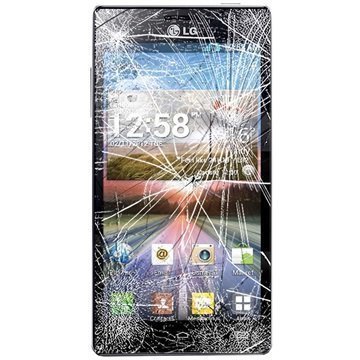 LG Optimus 4X HD P880 Näytön Lasin ja Kosketusnäytön Korjaus Musta