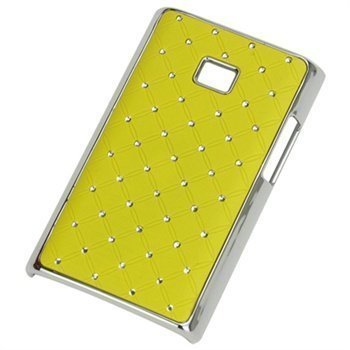 LG Optimus L3 E400 Bling Diamond Suojakuori Keltainen