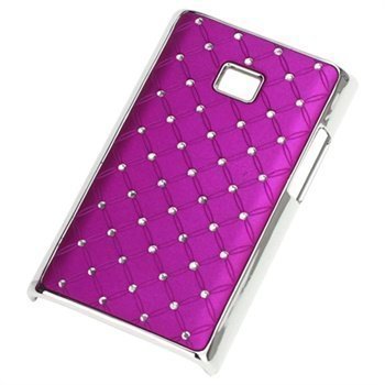 LG Optimus L3 E400 Bling Diamond Suojakuori Kuuma Pinkki