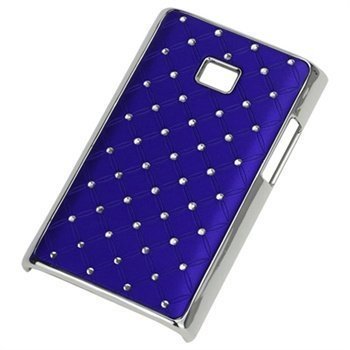 LG Optimus L3 E400 Bling Diamond Suojakuori Tummansininen