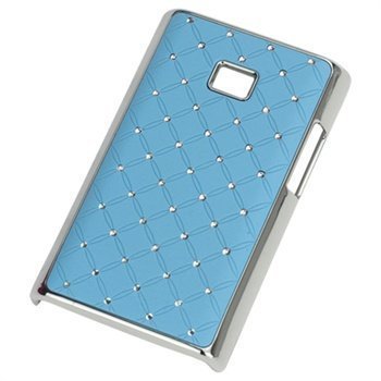 LG Optimus L3 E400 Bling Diamond Suojakuori Vaaleansininen