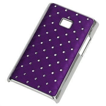 LG Optimus L3 E400 Bling Diamond Suojakuori Violetti