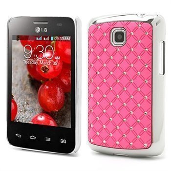 LG Optimus L3 II Dual E435 Bling Timanttinen Suoja Pinkki