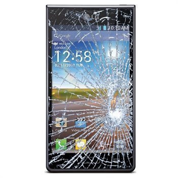 LG Optimus L7 P700 Näytön Lasin ja Kosketusnäytön Korjaus Musta