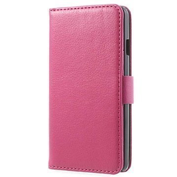 LG Optimus L9 II Wallet Nahkakotelo Kuuma Pinkki