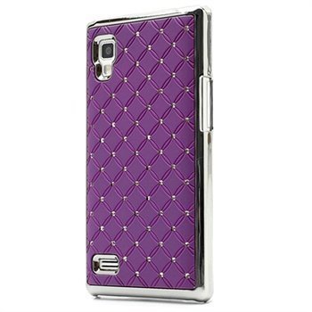 LG Optimus L9 P760 Bling Diamond Suojakuori Violetti