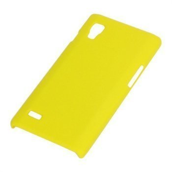 LG Optimus L9 P760 Kumipintainen Suojakotelo Keltainen