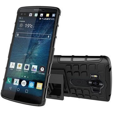 LG V10 Anti-Slip Hybridikotelo Musta