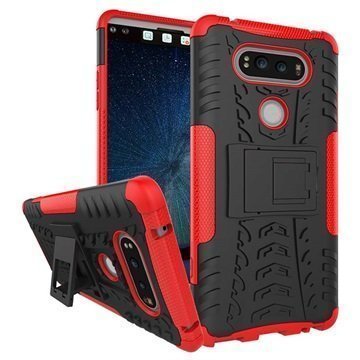 LG V20 Anti-Slip Hybrid Case Black / Red