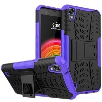 LG X Power Anti-Slip Hybridikotelo â" Violetti / Musta