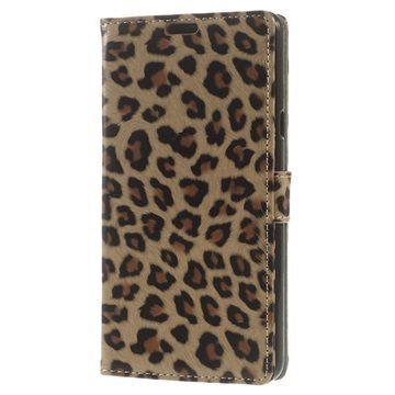 LG X5 Wallet Case Leopard