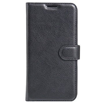 Lenovo K6 Textured Wallet Case Black