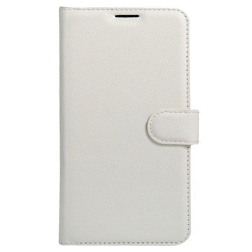 Lenovo K6 Textured Wallet Case White