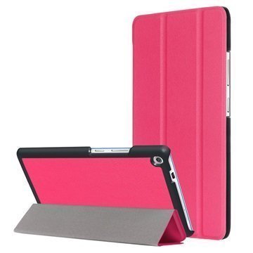 Lenovo Tab3 7 Plus Tri-Fold Kotelo Kuuma Pinkki