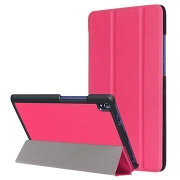 Lenovo Tab3 8 Plus Tri-Fold Smart Kotelo Kuuma Pinkki