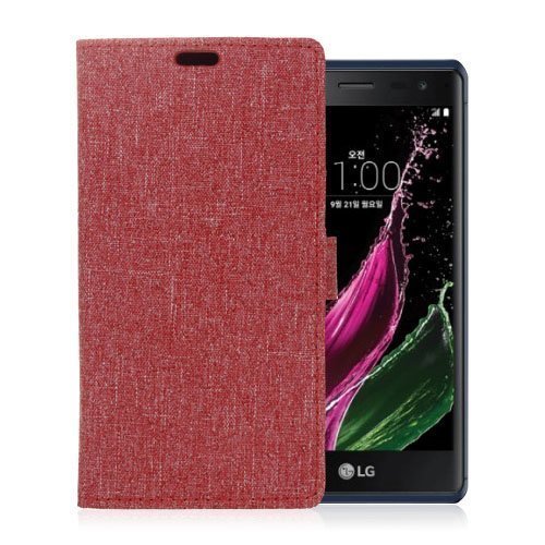 Linen Lg Zero Leather Case Red