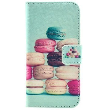 Lompakkonahkakotelo Samsung Galaxy S4 mini I9190 I9192 I9195 Macarons