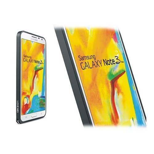 Love Me! Musta Samsung Galaxy Note 3 Neo Alumiininen Bumper Suojakehys