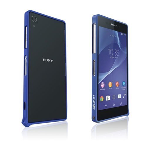 Love Mei Sininen Sony Xperia Z1 Metallinen Bumper Suojakehys