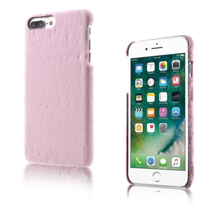 Lundbye Iphone 7 Plus Karva Päällystetty Kova Muovikuori Pinkki