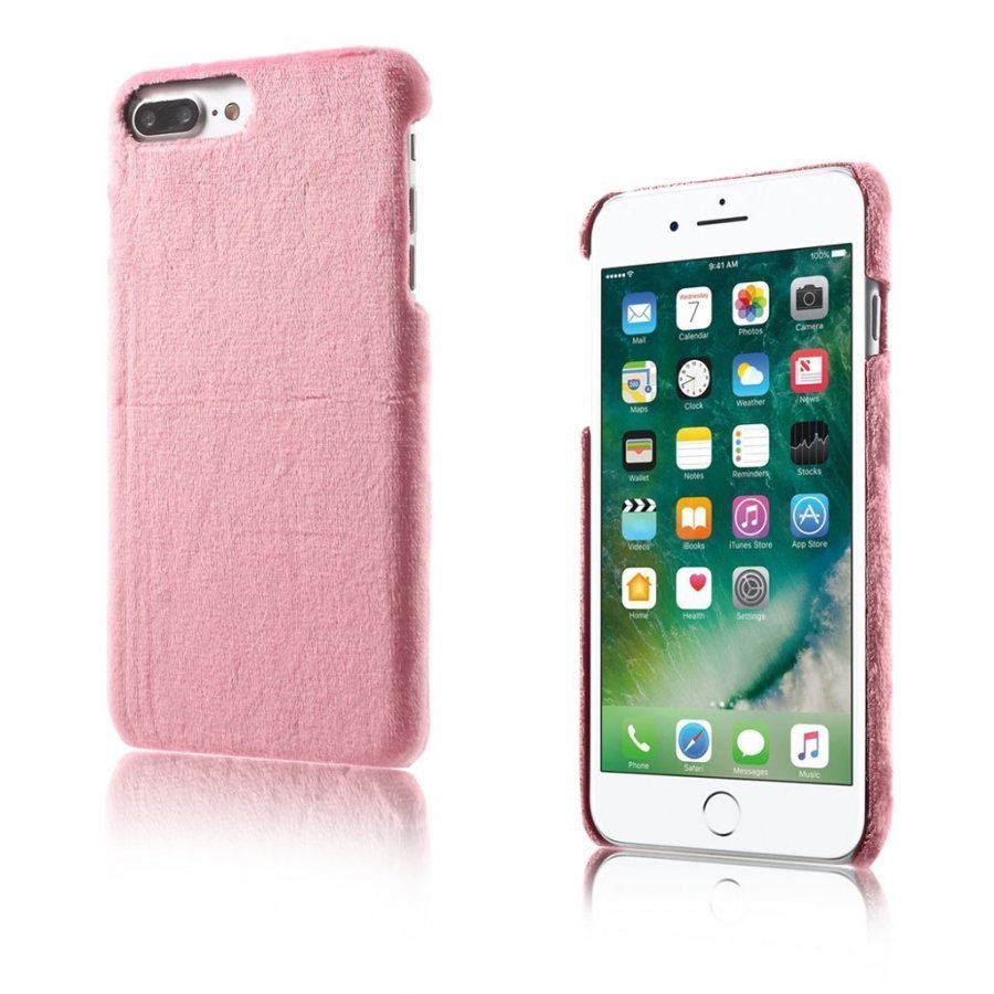 Lundbye Iphone 7 Plus Karva Päällystetty Kova Muovikuori Vaalea Pinkki