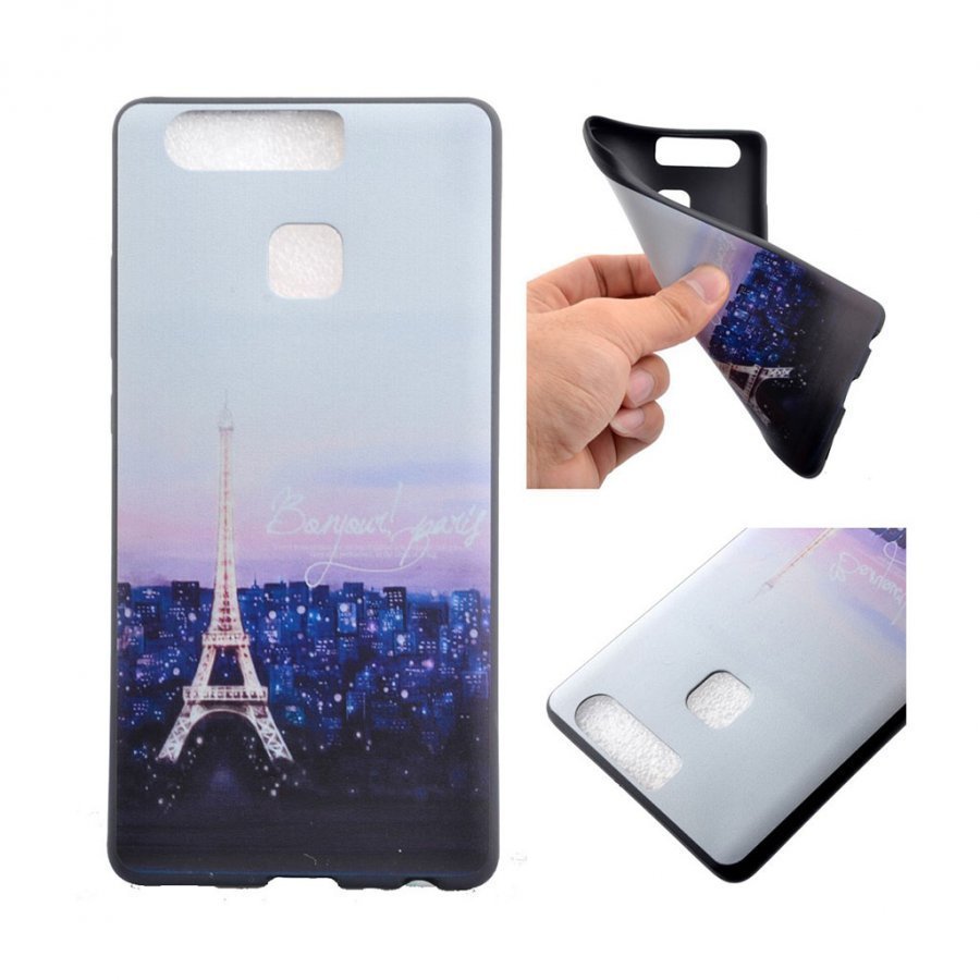 Lundbye Kuvioitu Tpu Kuori Huawei P9 Puhelimelle Eiffel Torni