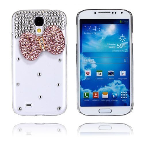 Luxury Bling Pinkki Rusetti Samsung Galaxy S4 Suojakuori