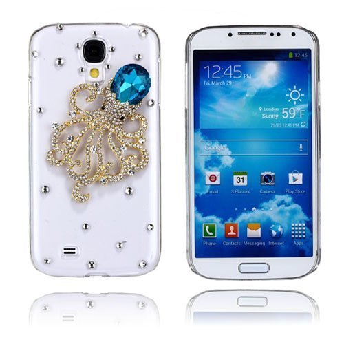 Luxury Bling Sininen Mustekala Samsung Galaxy S4 Suojakuori