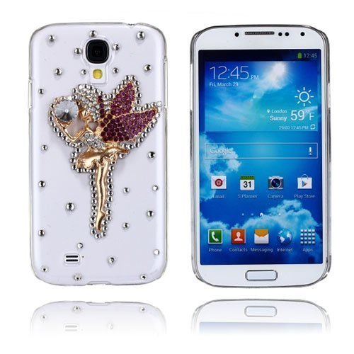 Luxury Bling Violetti Enkeli Samsung Galaxy S4 Suojakuori