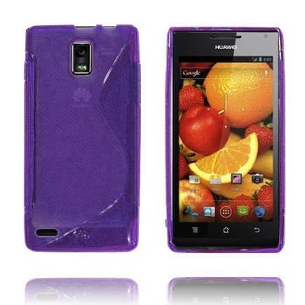 Läpikuultava S-Line Violetti Huawei Ascend P1 Suojakuori