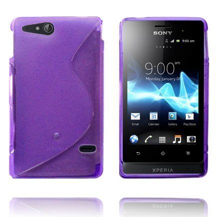 Läpikuultava S-Line Violetti Sony Xperia Go Suojakuori