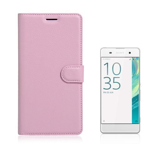 Mankel Sony Xperia Xa Ultra Pu Nahkakotelo Läpällä Vaalea Pinkki