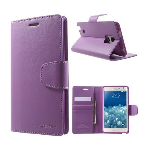 Mercury Samsung Galaxy Note Edge Nahkakotelo Korttitaskuilla Violetti