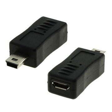 MicroUSB / MiniUSB Sovitin Musta