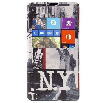 Microsoft Lumia 535 Lumia 535 Dual SIM Slim View Folio Suojakotelo New York