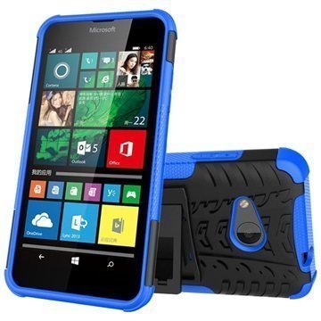 Microsoft Lumia 550 Anti-Slip Hybridikotelo Musta / Sininen