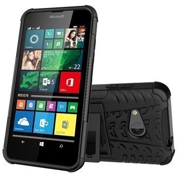 Microsoft Lumia 550 Anti-Slip Hybridikotelo Musta