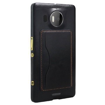 Microsoft Lumia 950 XL Retro Seisontatuki Kovakotelo Musta