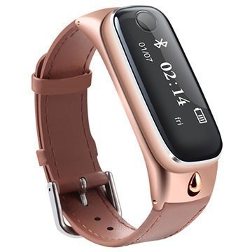 Monitoiminen Smartwatch Ã"lykello & Bluetooth Kuuloke M6 Rose Gold