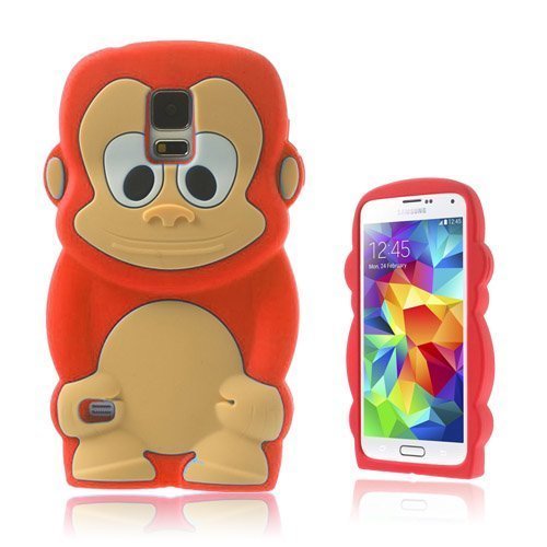 Monkey Punainen Samsung Galaxy S5 Suojakuori