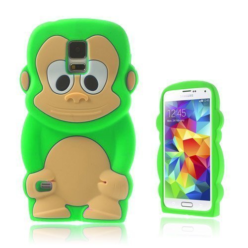 Monkey Vihreä Samsung Galaxy S5 Suojakuori