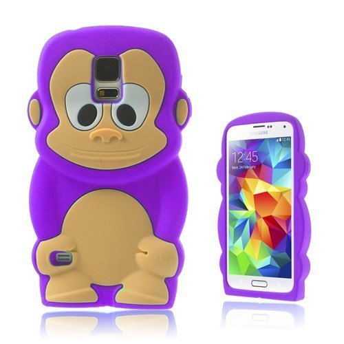 Monkey Violetti Samsung Galaxy S5 Suojakuori