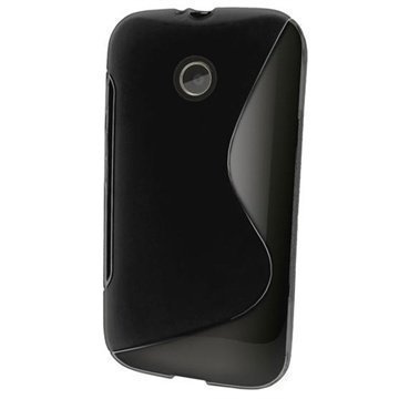 Motorola Moto E Moto E Dual iGadgitz S-Line TPU-Suojakotelo Solid Musta